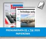 Forum Eksploatatora + Technologia Wody - PRENUMERATA 2020(wersja papierowa)